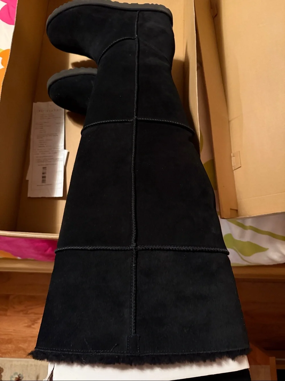 UGG Black Suede Over-the-Knee Boots